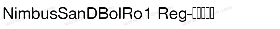 NimbusSanDBolRo1 Reg字体转换